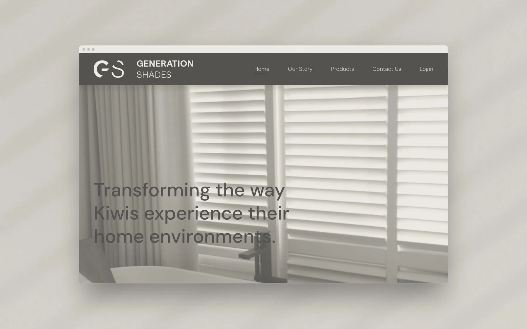 Generation Shades brand and website designed by A—Z Studio, presented in a browser window
